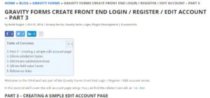 Gravity Forms Front End Login Register Part 3