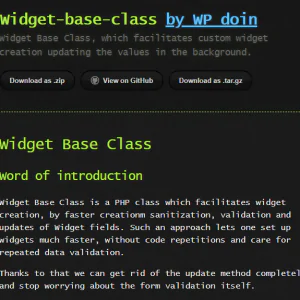 Widget Creation Using Widget Base Class for WordPress Widget Base Class