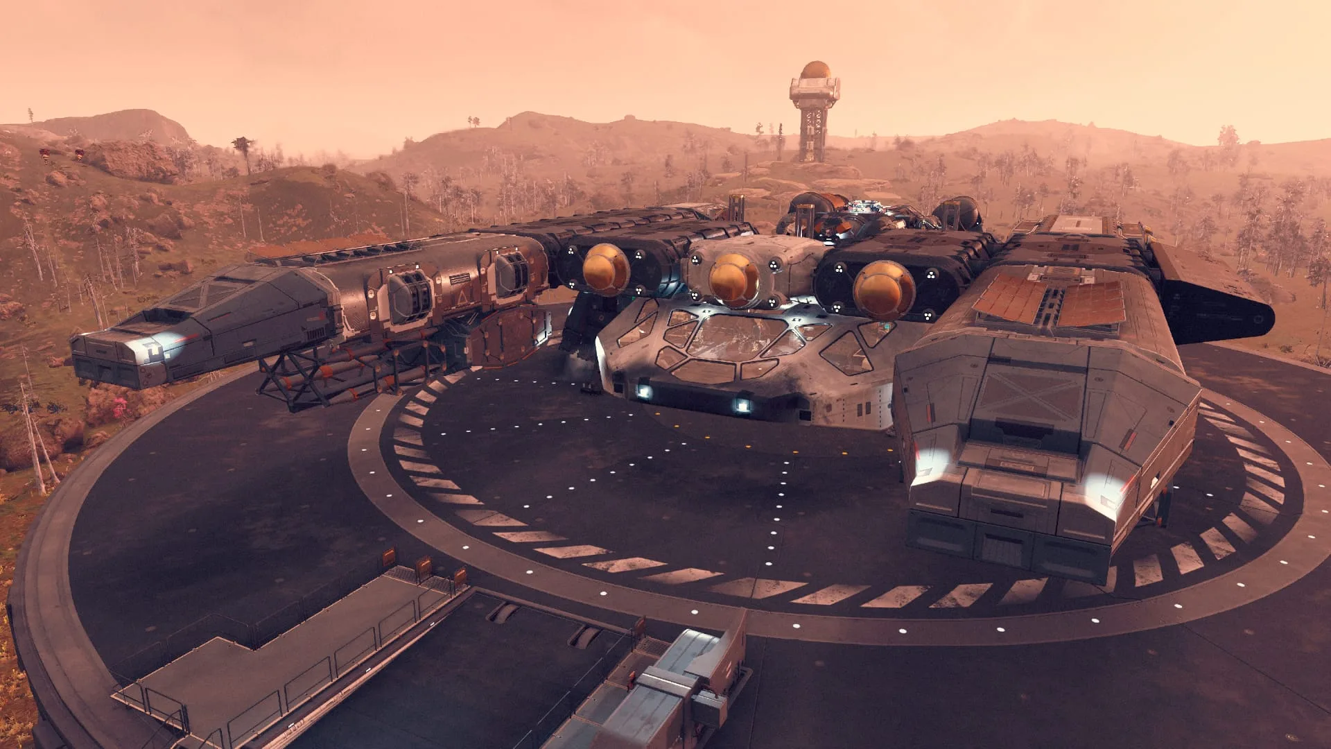 Starfield Ship at the Outpost