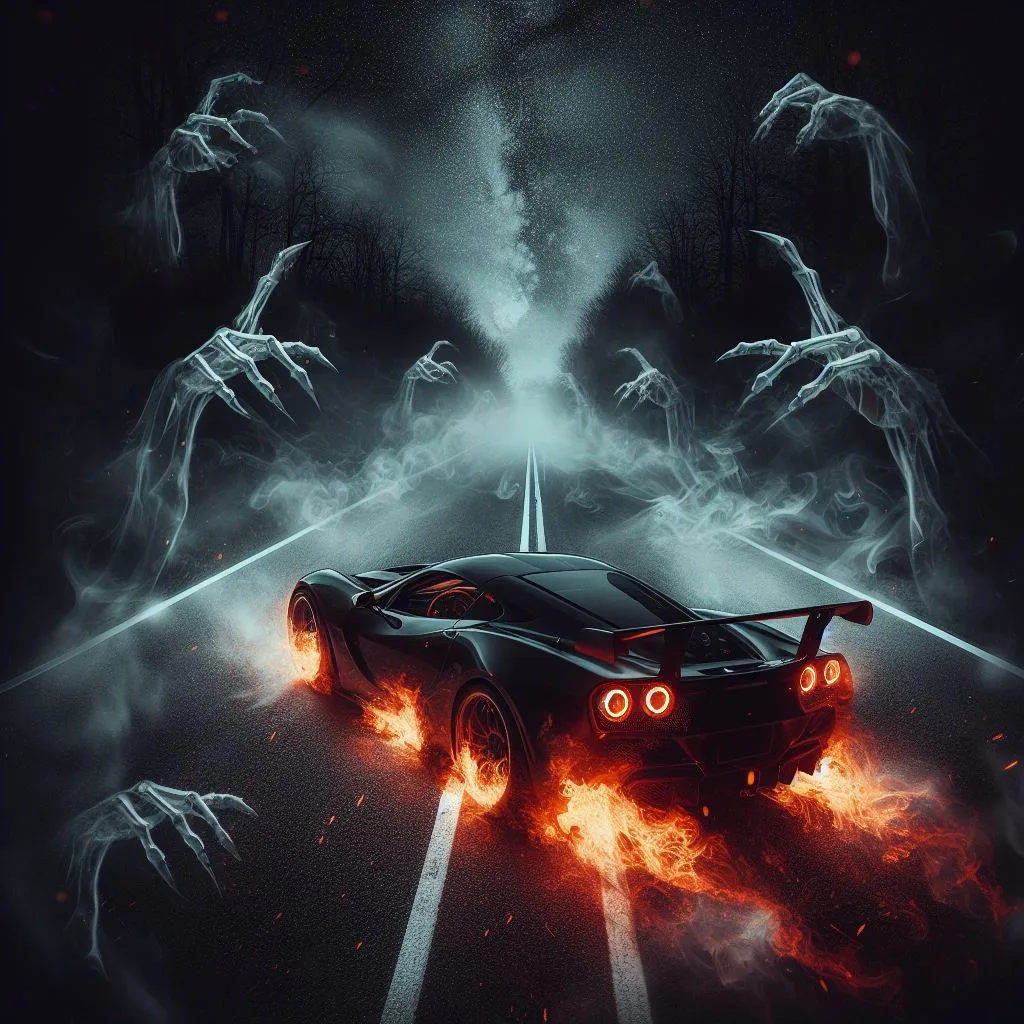 AI Generated Speeding Car Thumb