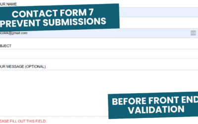 Contact Form 7 – prevent submissions before Front End validation