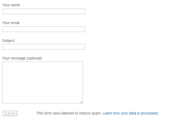 Contact Form 7 default style