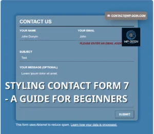 Styling Contact Form 7 - a guide for beginners Styling Contact Form 7 A Guide for Beginners