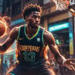 Basketball Player Neon