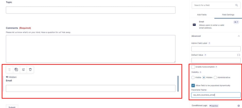 Gravity Forms Dynamic Email Population