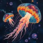 Digital Art to Print - a Cosmic Medusa Cosmic Medusa Digital Art