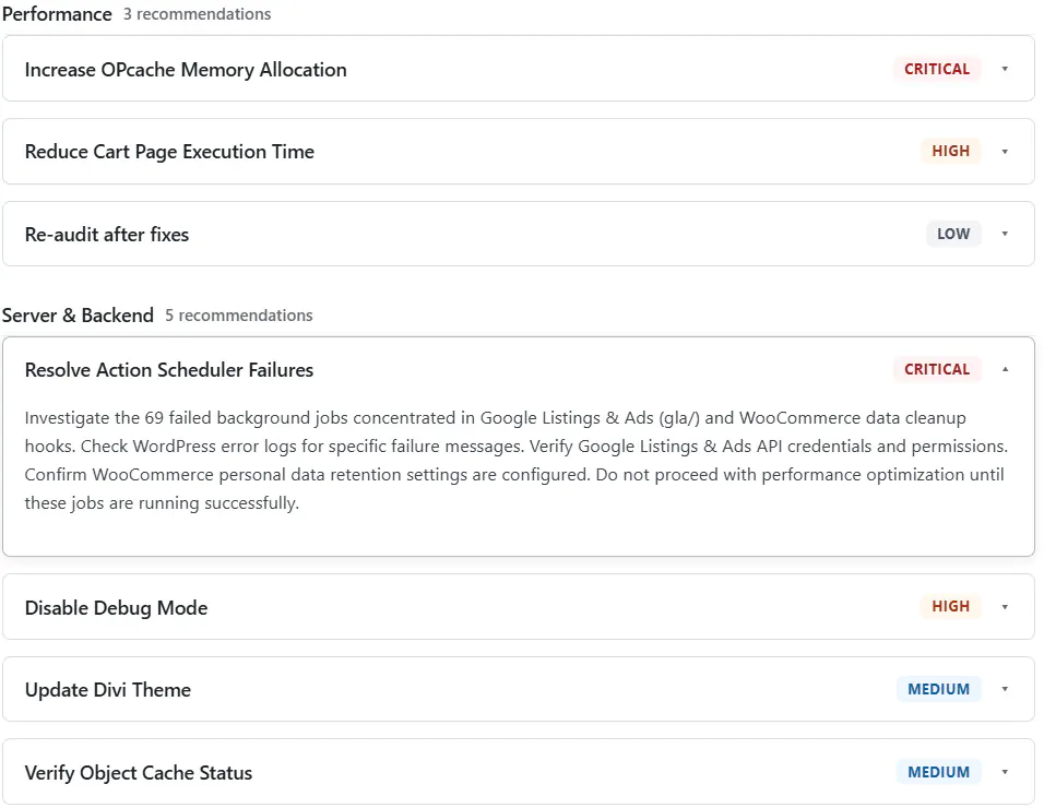 Site Vitals Optimization Details 2